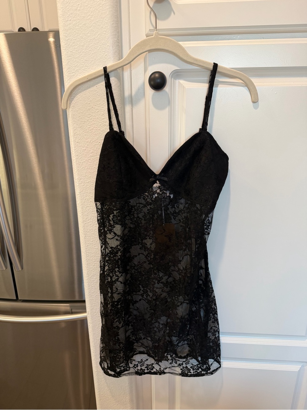 Black Lace Slip Dress Cami